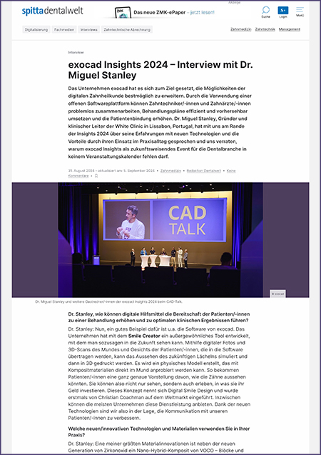 Thumbnail exocad Insights 2024 - Miguel Stanley Interview